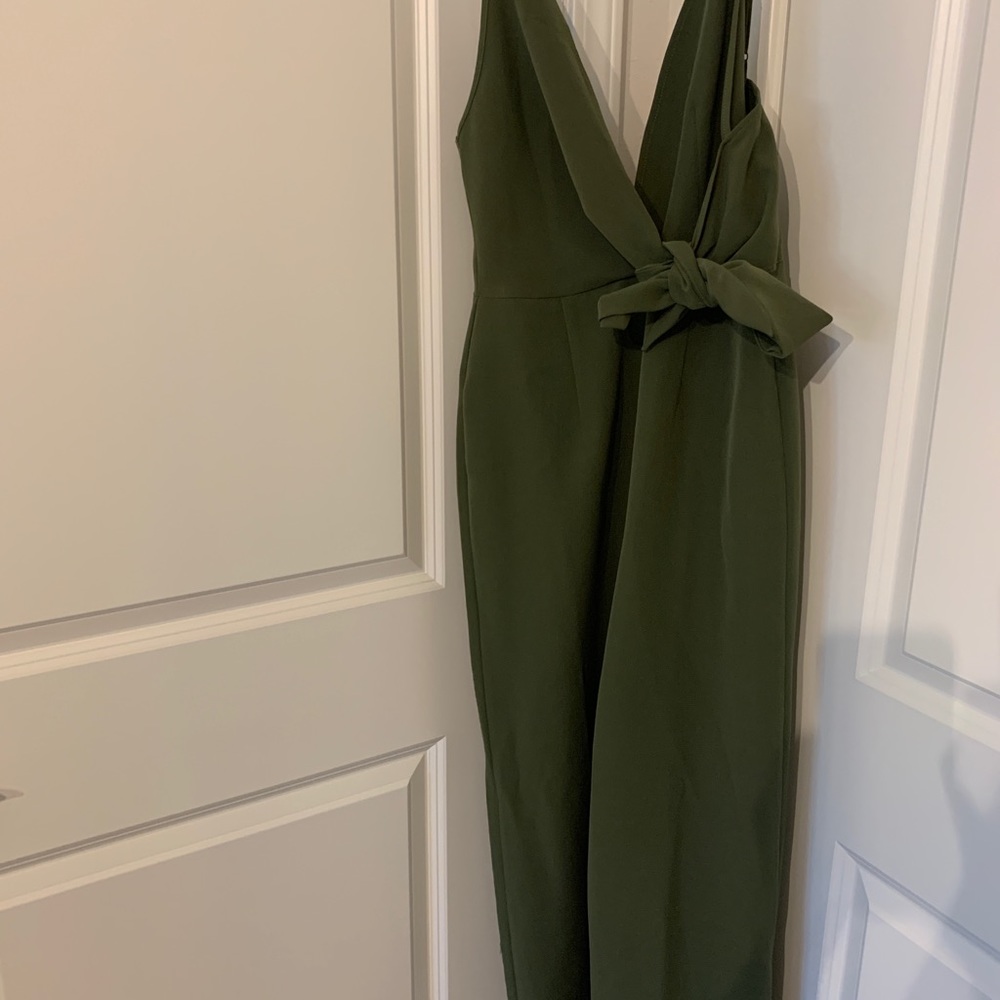 ASOS Pants & Jumpsuits | ASOS Wide Leg Olive Green Jumpsuit Size